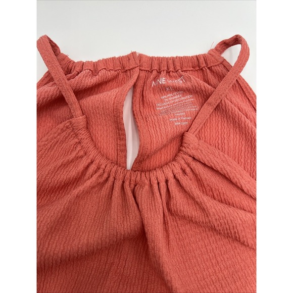 Nine West XL polyester/Spandex Orange sleeveless top Summer/cruise Style - Picture 2 of 5